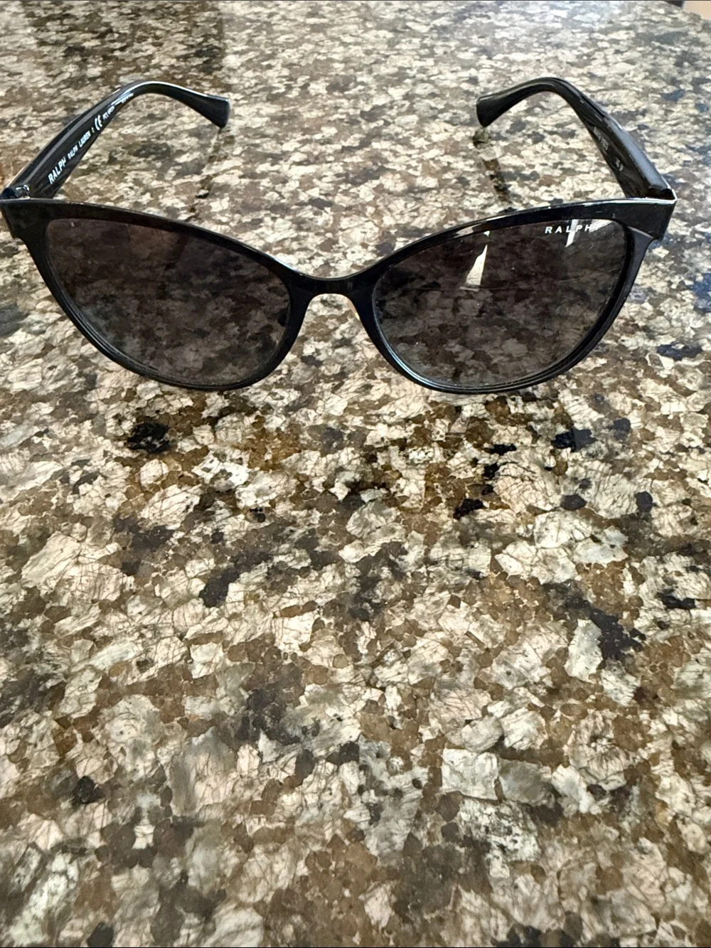 Ralph Lauren Black Gloss Cat-Eye Sunglasses
